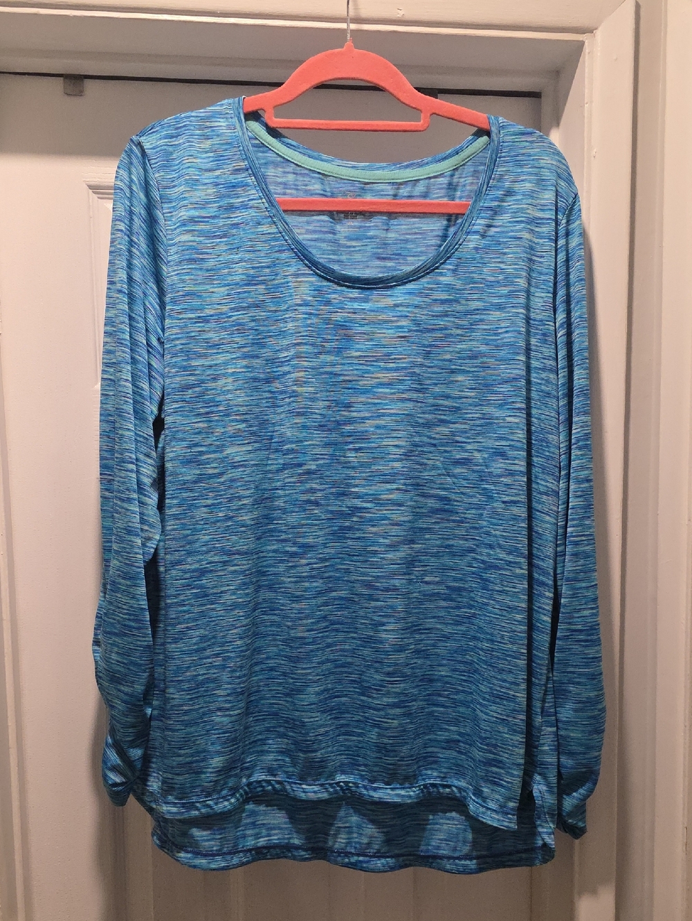 Spalding Blue Space-Dye Long Sleeve Women's Top